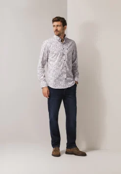 Overhemd met bloemenprint Overhemden