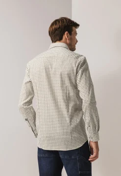 Sale Overhemd met dobbystructuur en print Overhemden