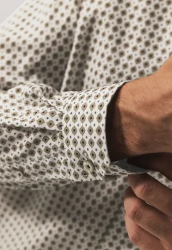 Sale Overhemd met dobbystructuur en print Overhemden