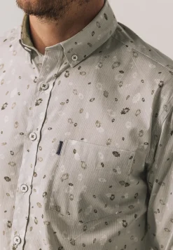 Online Overhemd met fijne streep en all-over print Overhemden