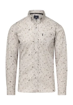 Online Overhemd met fijne streep en all-over print Overhemden