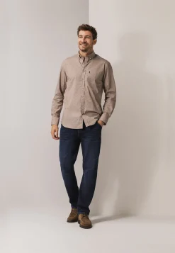 Best Overhemd met subtiele all-over print Overhemden