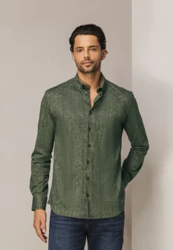 Discount Overhemd met visgraatpatroon Overhemden