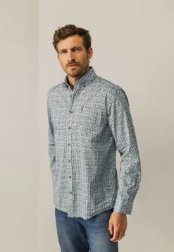 Clearance Overhemd van katoen met stretch Overhemden