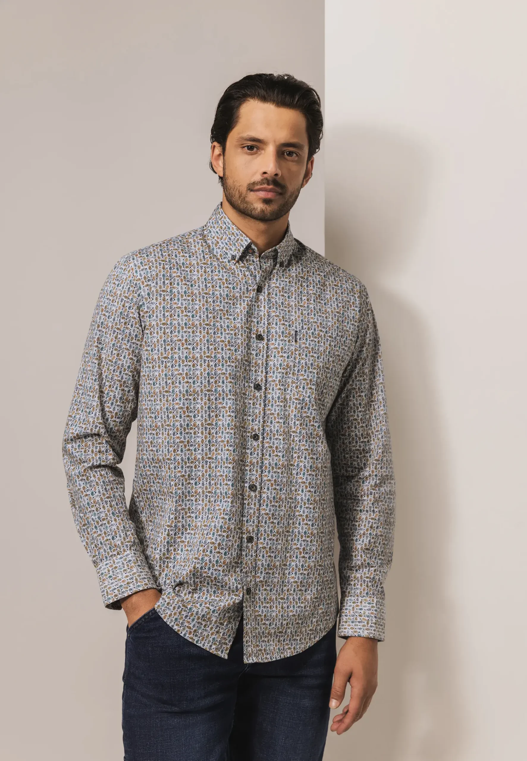 New Overhemd van katoen met stretch Overhemden