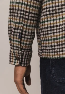 Clearance Overshirt met pied-de-poule dessin Overshirts|Overhemden