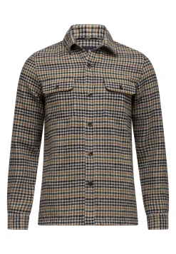 Clearance Overshirt met pied-de-poule dessin Overshirts|Overhemden