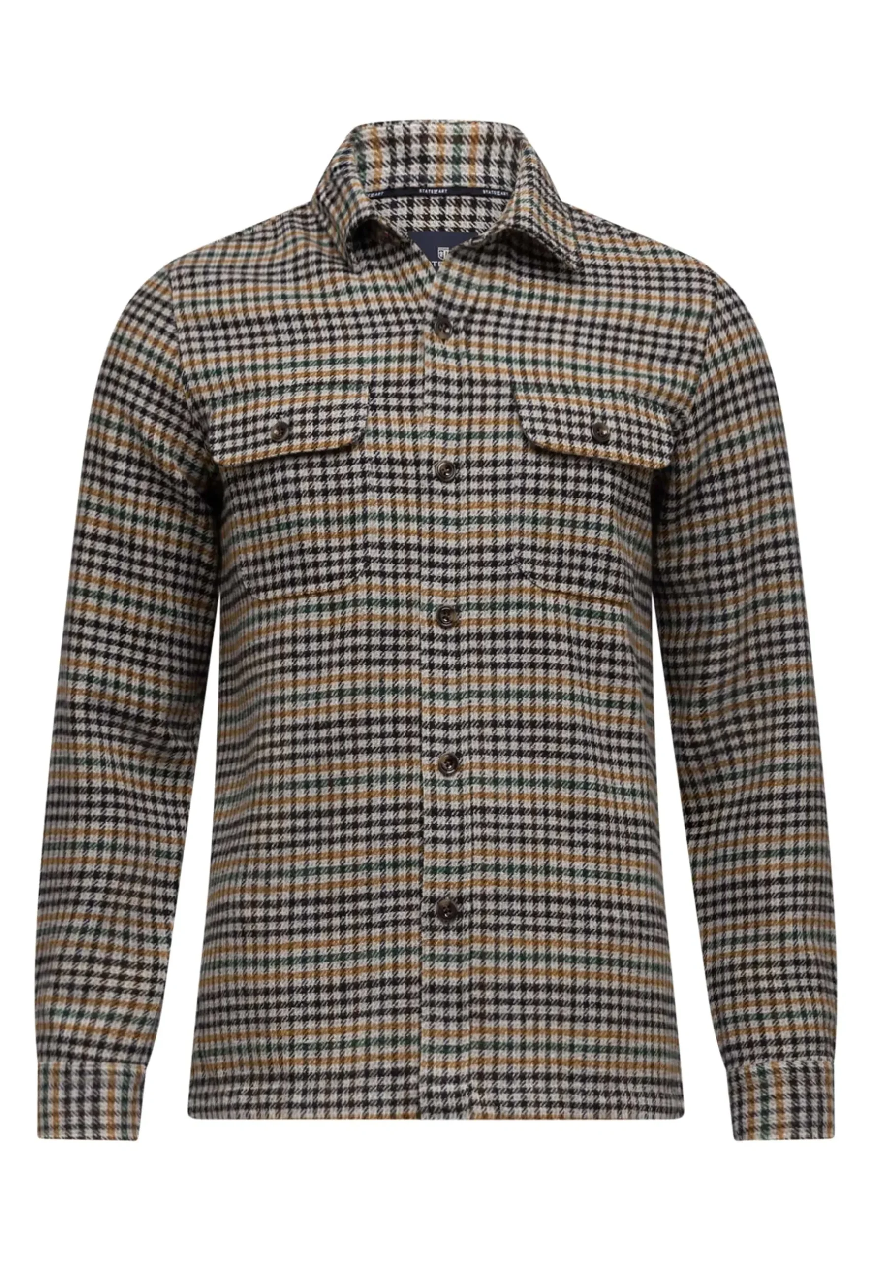 Clearance Overshirt met pied-de-poule dessin Overshirts|Overhemden