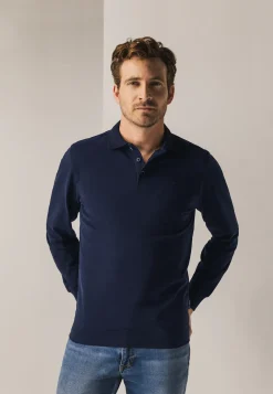 Outlet Polo met structuurgebreide kraag Polo's