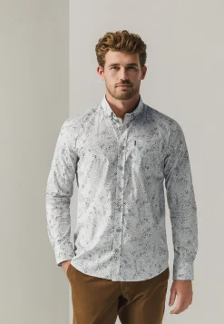 Hot Poplin overhemd met all-over print Overhemden