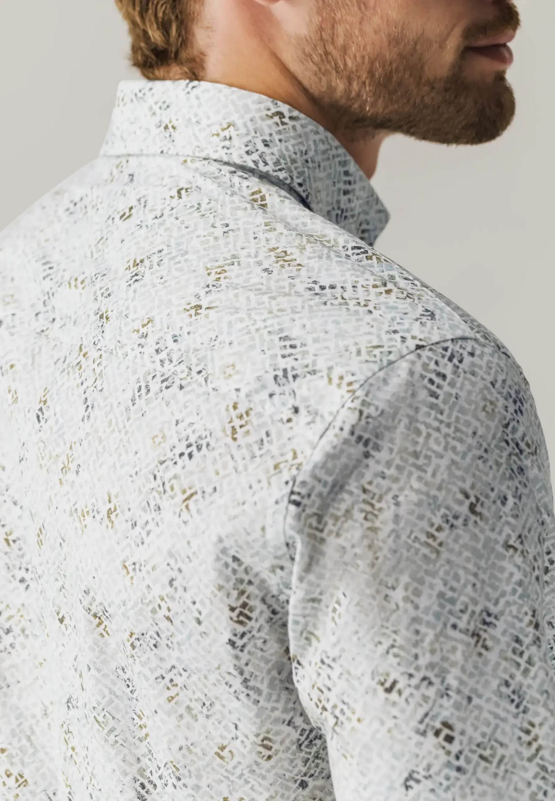 Hot Poplin overhemd met all-over print Overhemden