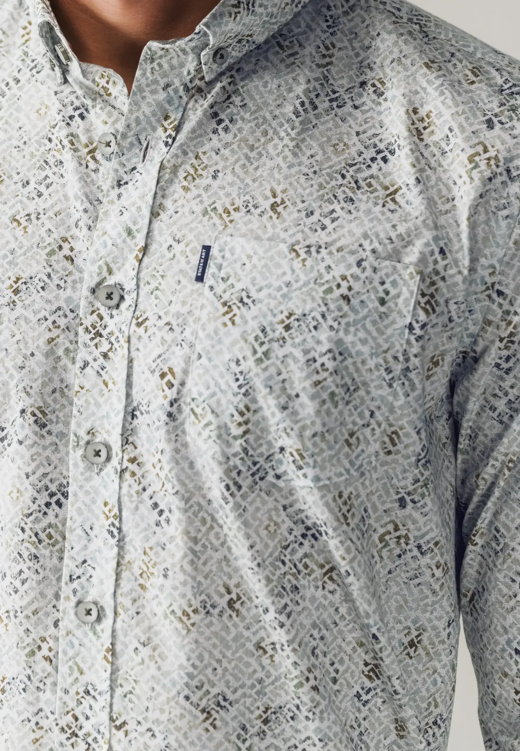 Hot Poplin overhemd met all-over print Overhemden