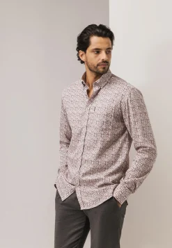 Clearance Poplin overhemd met all-over print Overhemden