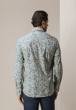 New Poplin overhemd met all-over print Overhemden