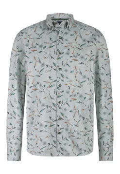 New Poplin overhemd met all-over print Overhemden