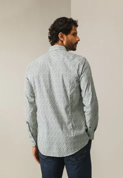New Poplin overhemd met all-over print Overhemden