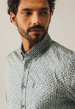 New Poplin overhemd met all-over print Overhemden