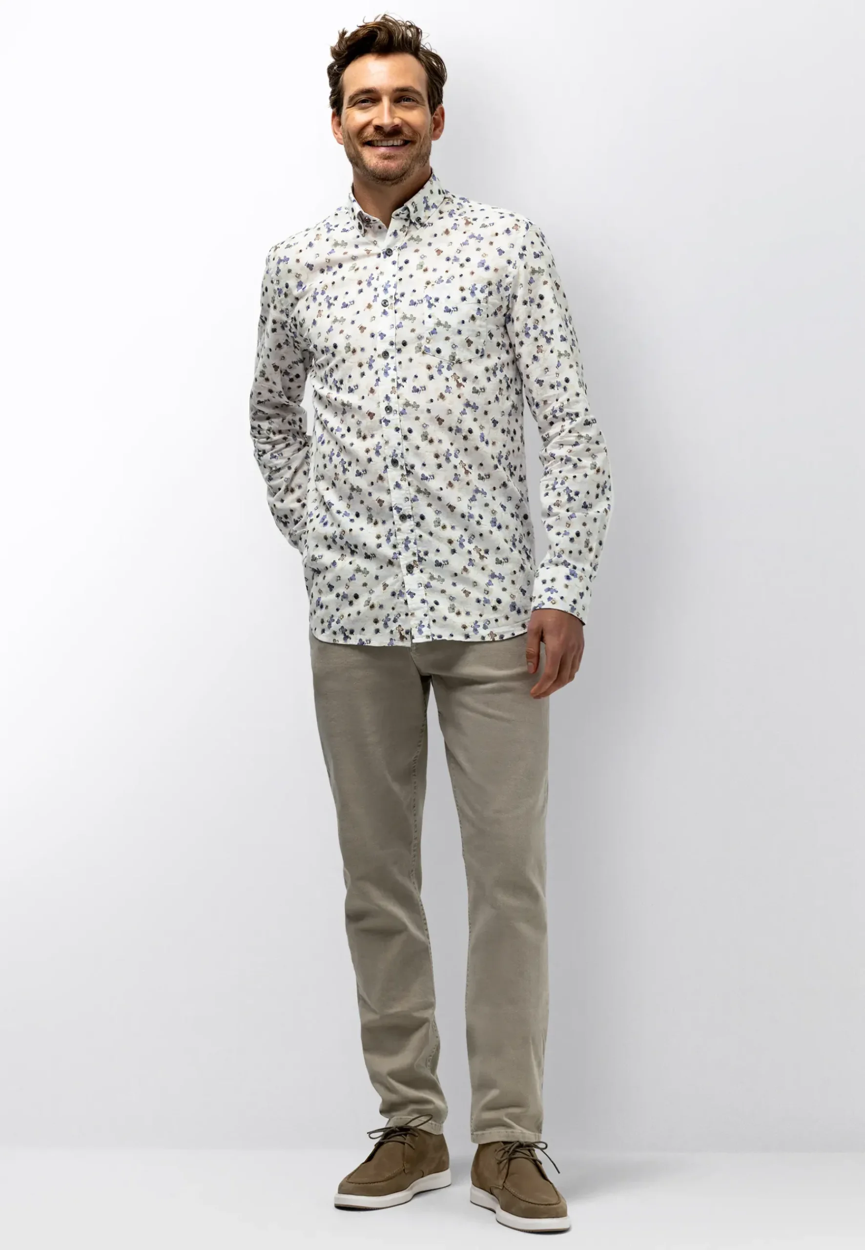 Discount Poplin overhemd met bloemenprint Overhemden