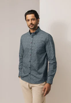 New Poplin overhemd met geometrische print Overhemden
