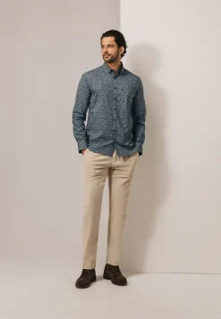 New Poplin overhemd met geometrische print Overhemden