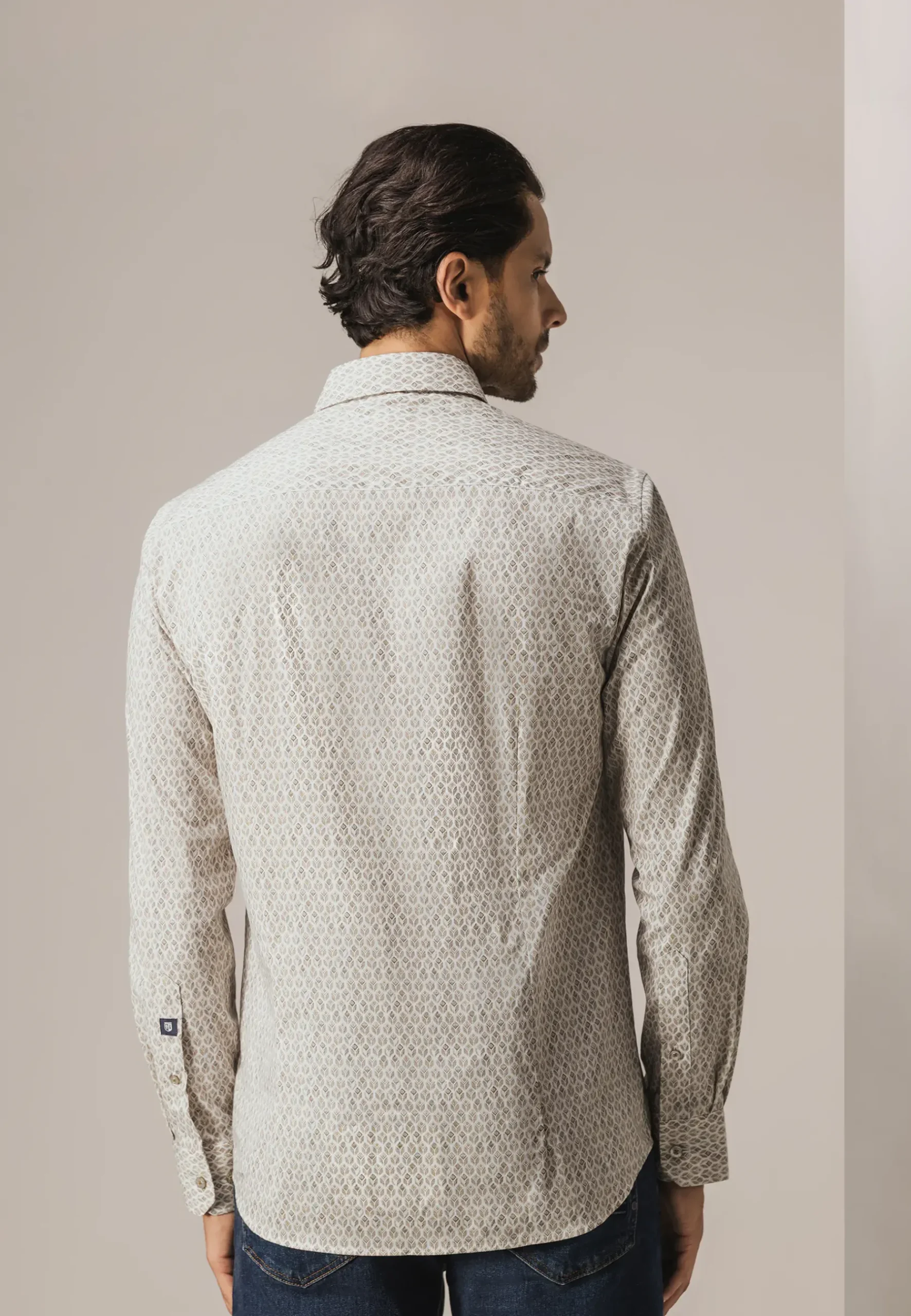 Hot Poplin overhemd met geometrische print Overhemden