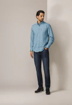 Best Poplin overhemd met geometrische print Overhemden