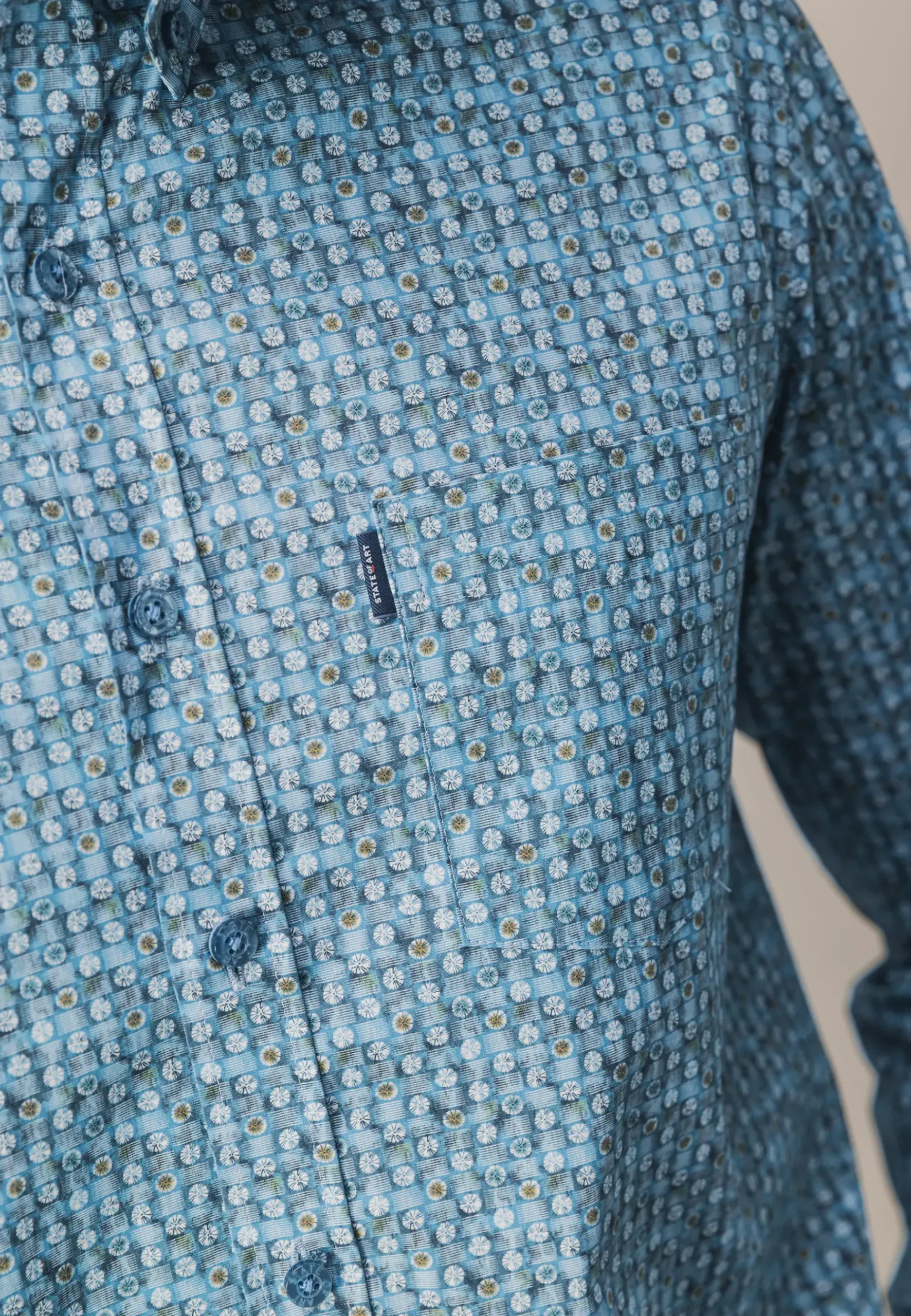 Best Poplin overhemd met geometrische print Overhemden