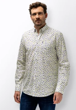 Best Poplin overhemd met kleurrijke all-over print Overhemden