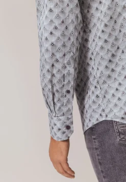 Poplin overhemd met streepdessin Overhemden