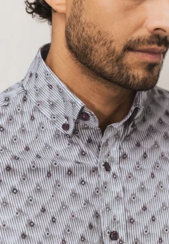 Poplin overhemd met streepdessin Overhemden