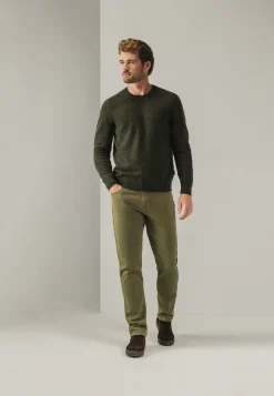 Hot RACER 5-pocket van gekleurd stretchdenim Jeans|Broeken