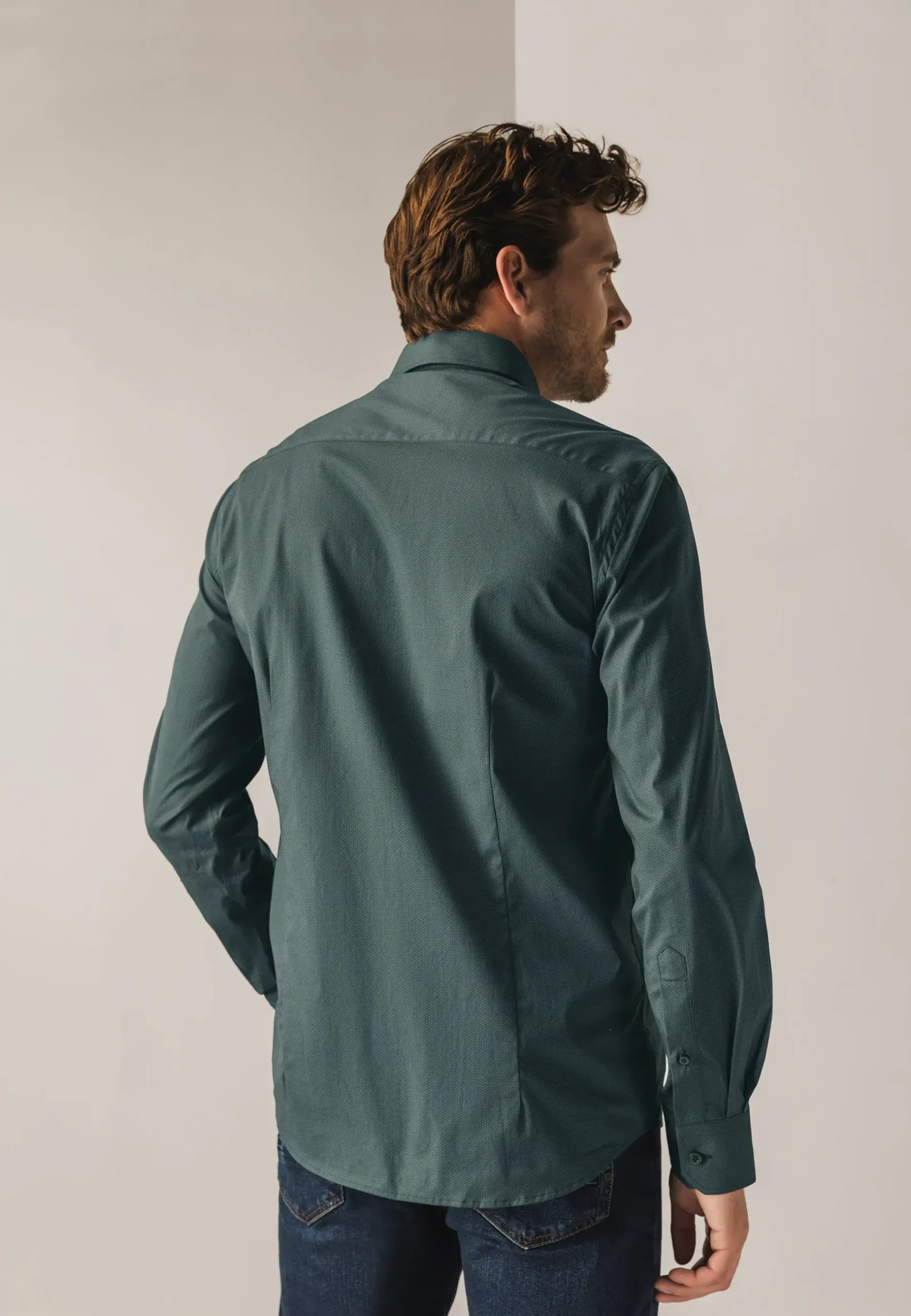 Regular fit overhemd met all-over print Overhemden