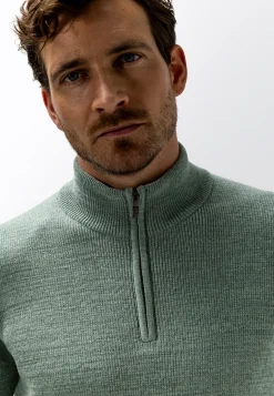 New Ribgebreide trui met blinde halve rits Truien