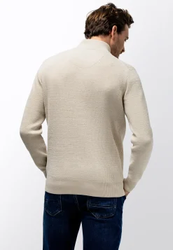 Discount Ribgebreide trui met blinde halve rits Truien