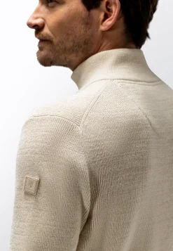 Discount Ribgebreide trui met blinde halve rits Truien