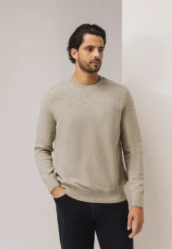 Outlet Ronde hals trui van tweedgaren Truien