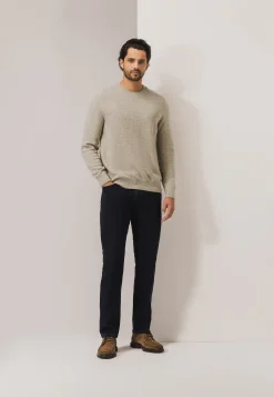 Outlet Ronde hals trui van tweedgaren Truien