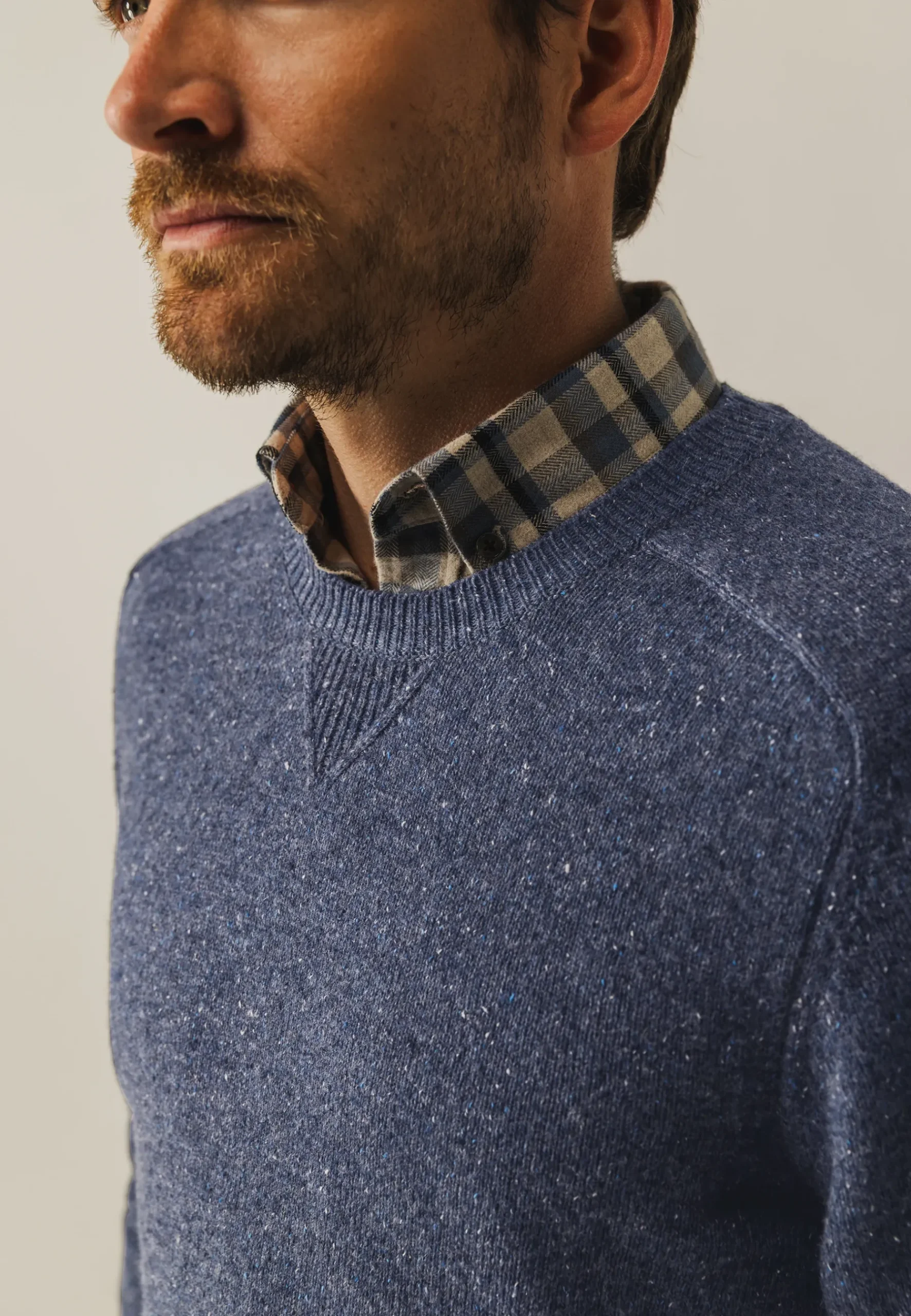 Clearance Ronde hals trui van tweedgaren Truien