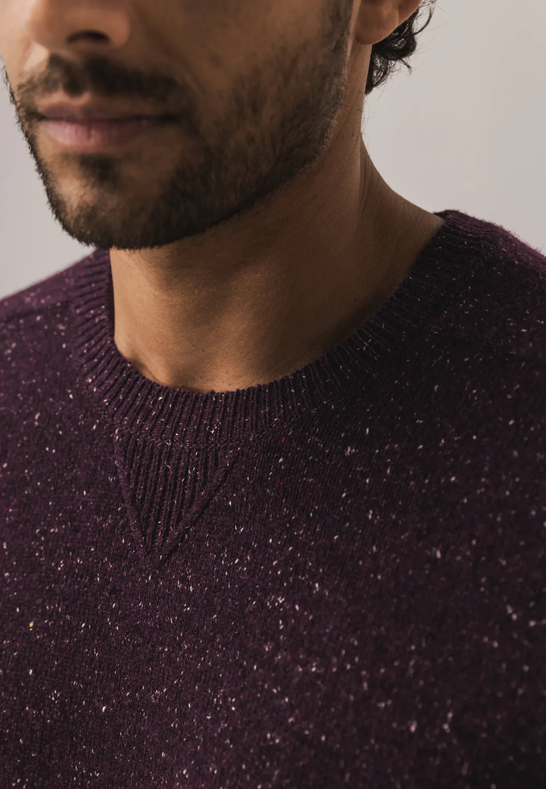 Hot Ronde hals trui van tweedgaren Truien