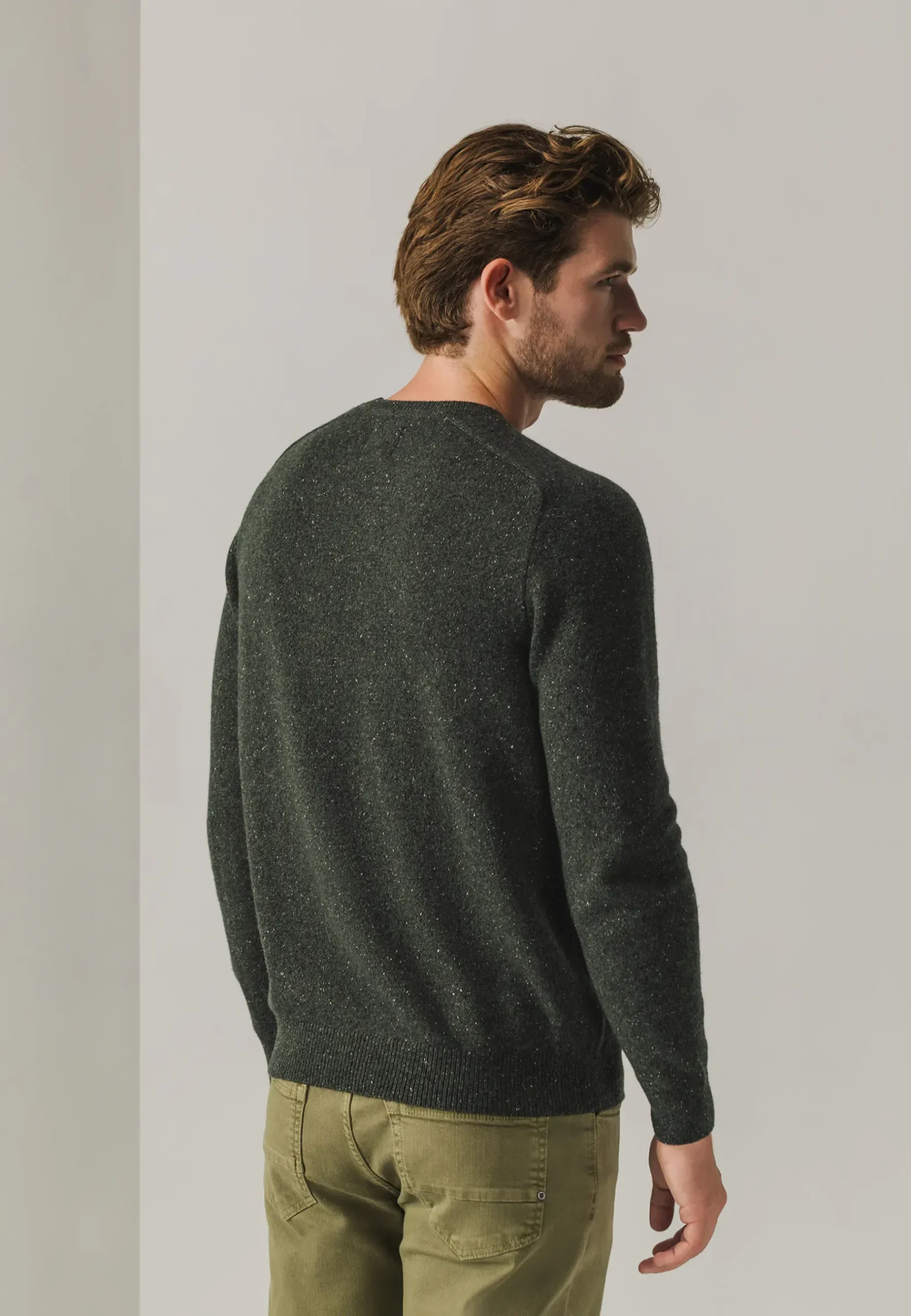 New Ronde hals trui van tweedgaren Truien