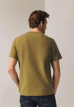 Hot Ronde hals T-shirt met structuurpatroon T-Shirts