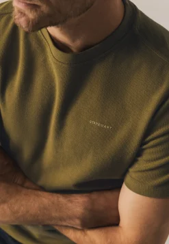 Hot Ronde hals T-shirt met structuurpatroon T-Shirts