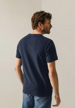 Best Ronde hals T-shirt met structuurpatroon T-Shirts