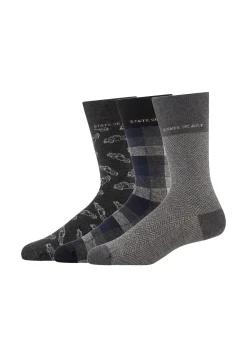 Sale Set van 3 paar sokken grijs Sokken