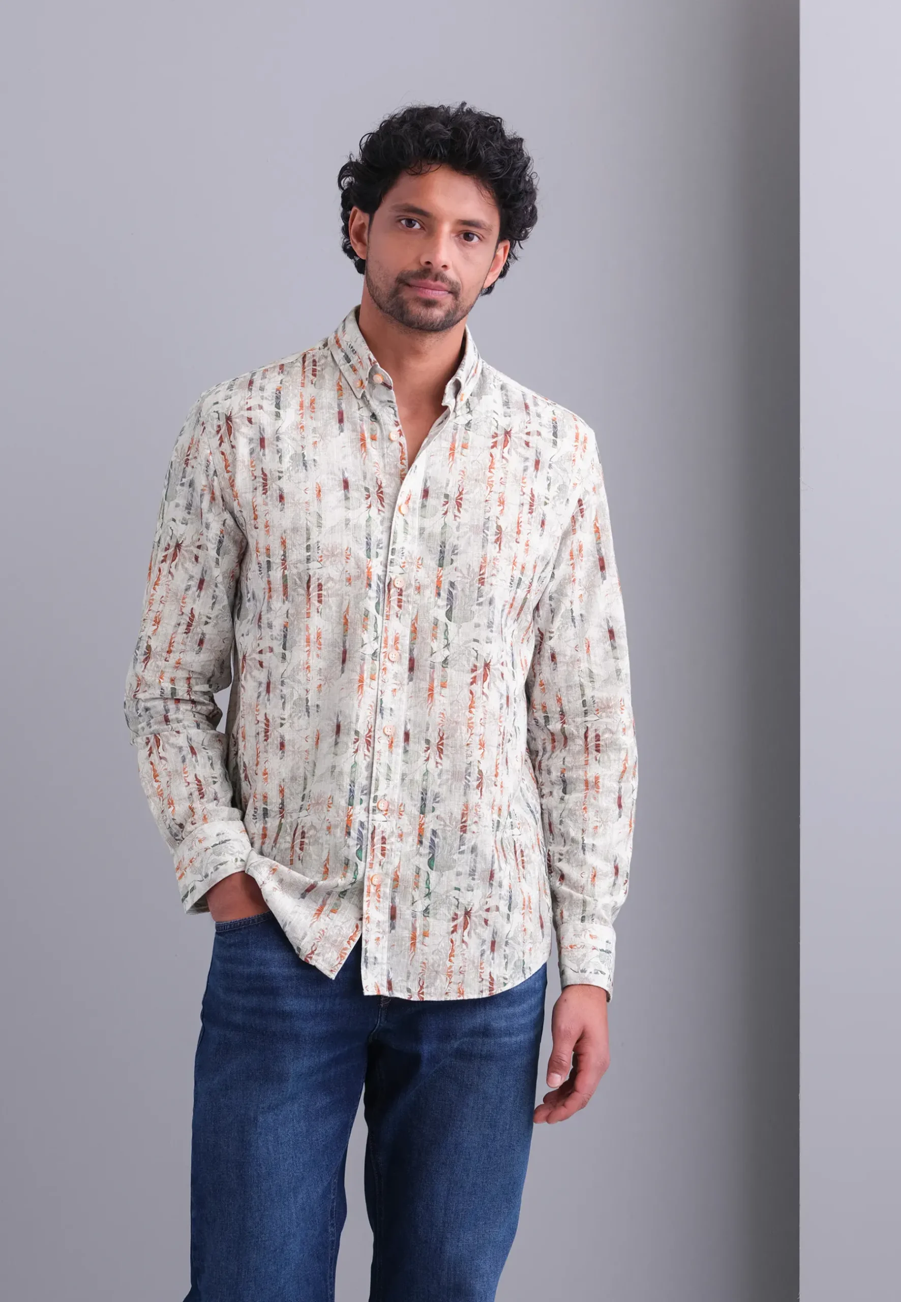 Hot Structuur overhemd van biologisch katoen Overhemden