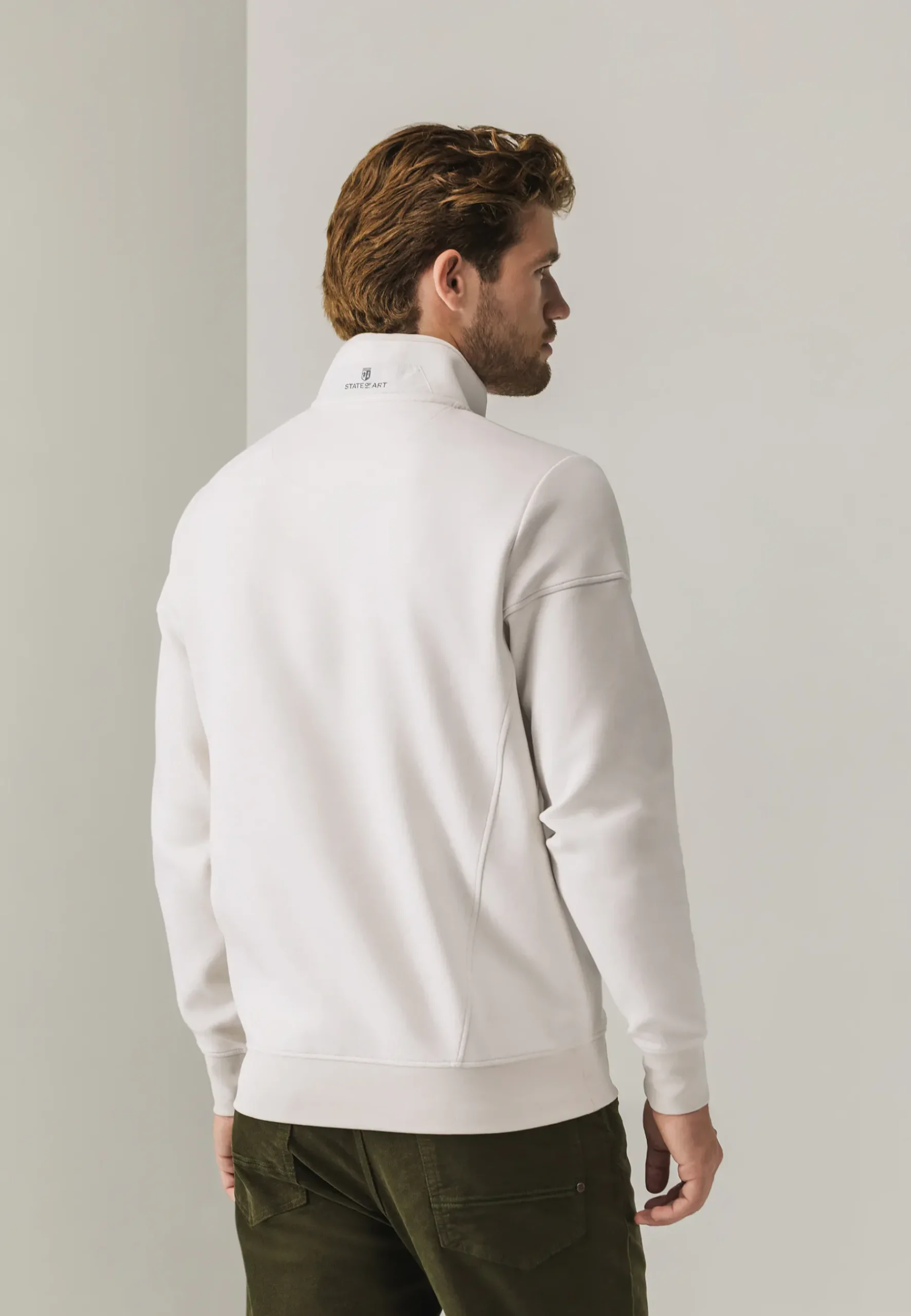 New Sweatshirt met halve rits en fancy details Truien