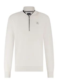 New Sweatshirt met halve rits en fancy details Truien
