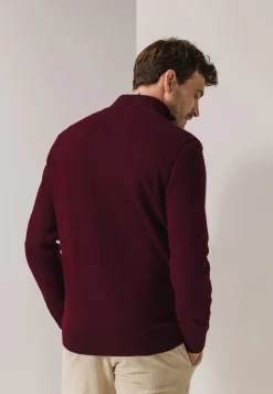 Trui met halve rits en nylon-details Truien