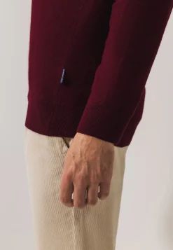 Trui met halve rits en nylon-details Truien