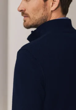 New Trui met halve rits en nylon-details Truien